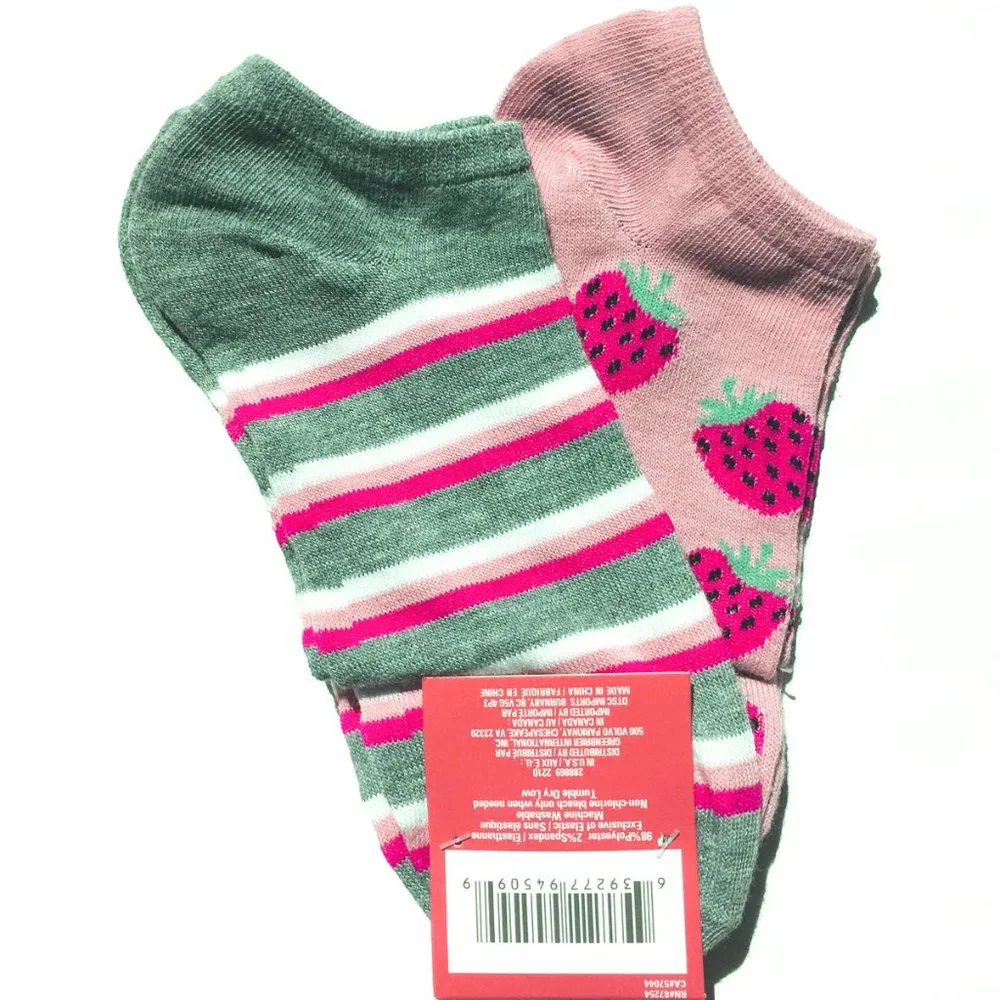 Strawberries & Striped Socks